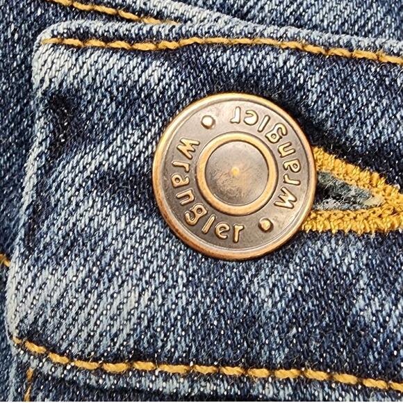 Wrangler Jeans Mens 32X32 Blue Dark Wash Relaxed Fit Straight Leg Stretch Denim - Picture 2 of 12